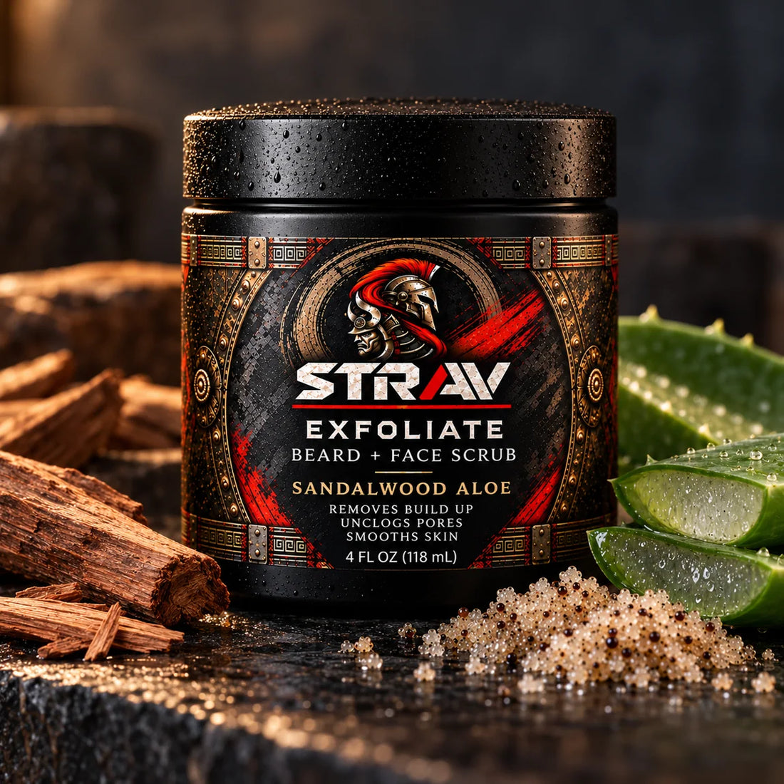 STRAV EXFOLIATE — Sandalwood Aloe